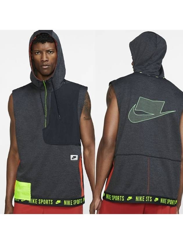 Flex Crush  Zip Up Hoodie Vest Black - NIKE - BALAAN 2