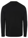 Chain Stitch Heart Logo Long Sleeve T-Shirt Black - AMI - BALAAN 4