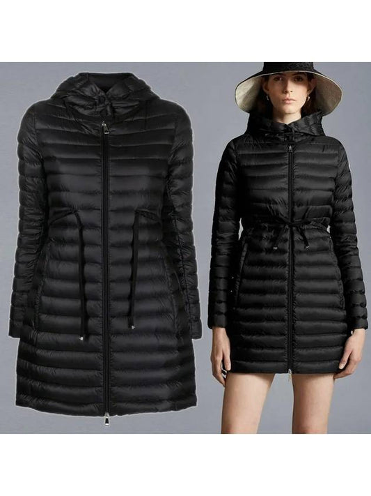 Barbel Quilting Hooded Down Long Padding Jacket Black - MONCLER - BALAAN 2