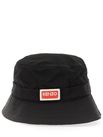 Kenzo Bucket Hat With Logo - KENZO - BALAAN 1