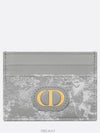 30 Montaigne Freesia Card Wallet Gray - DIOR - BALAAN 1