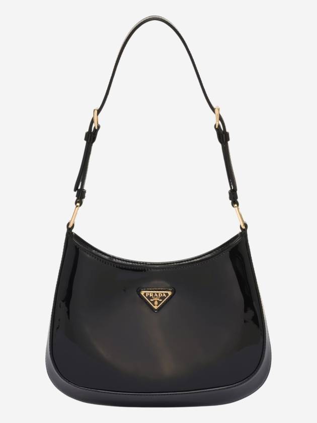 Cleo Patent Leather Shoulder Bag Black - PRADA - BALAAN 2