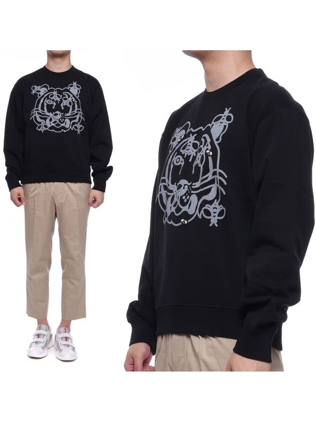 Men's Tiger Sweatshirt 5SW018_4MO_99_21S - KENZO - BALAAN 1