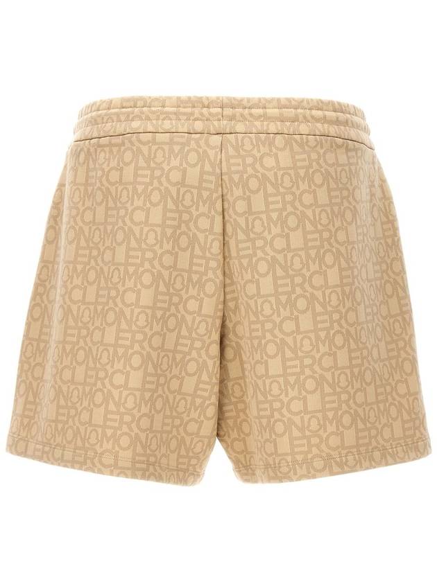 Monogram jacquard shorts beige - MONCLER - BALAAN 3