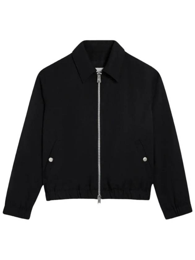 De Coeur-Plaque Virgin Wool Jacket Black - AMI - BALAAN 4