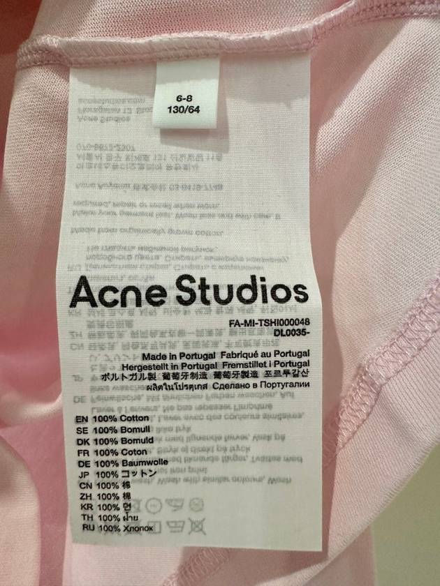 Acne Kids Long Sleeve T Shirt FA MI TSHI000048 DL0035 Pink 6 8Y 8 10Y - ACNE STUDIOS - BALAAN 6