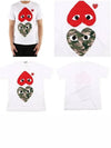 Comme des Gar ons Camo Double Heart Short Sleeve T shirt P1T242 P1T248 - COMME DES GARCONS PLAY - BALAAN 7