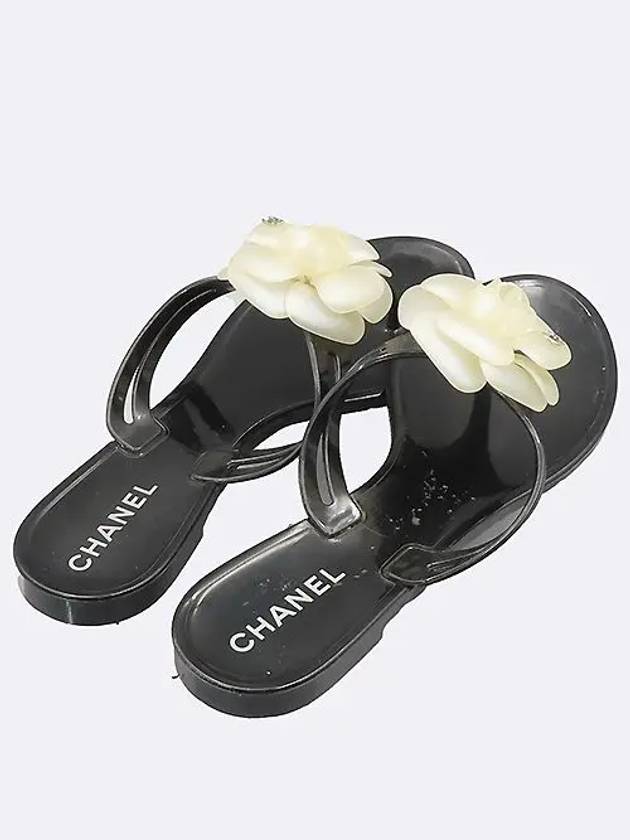 G26012 Camellia decoration women s flip flops 250MM - CHANEL - BALAAN 4