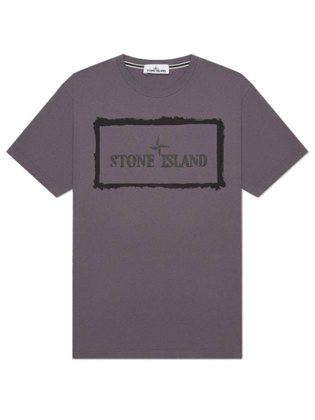 Stencil One Logo Short Sleeve T-Shirt Charcoal - STONE ISLAND - BALAAN 2