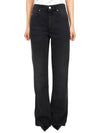 Belvira High Rise Bootcut Jeans Black - ISABEL MARANT - BALAAN 4