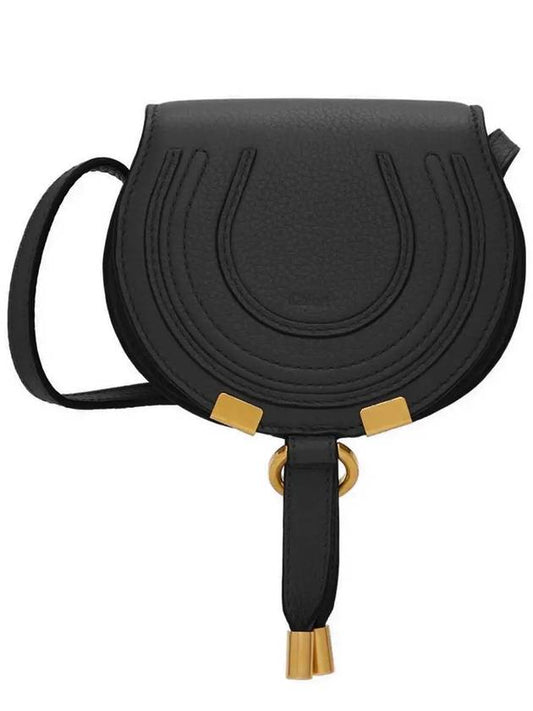 marcie nano saddle shoulder bag black - CHLOE - BALAAN.