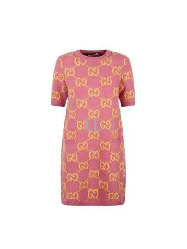 GG Wool Mini Short Dress Pink - GUCCI - BALAAN 2