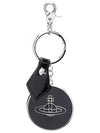 ORB Logo Patterned Leather Key Holder Black - VIVIENNE WESTWOOD - BALAAN 4