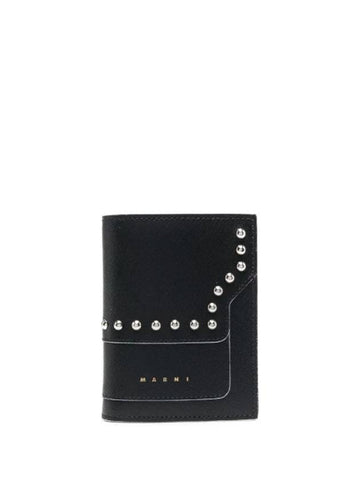 Stud decorated two-fold wallet PFMOQ14ULPLV520 - MARNI - BALAAN 1