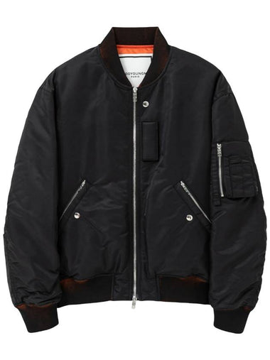 Back Logo MA 1 Bomber Jacket Black - WOOYOUNGMI - BALAAN 1