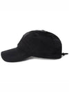 Wrinkled Nylon Metal 6 Panel Ball Cap Black - STONE ISLAND - BALAAN 4