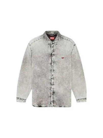 D Flaim S Tailored Denim Long Sleeve Shirt Gris - DIESEL - BALAAN 2