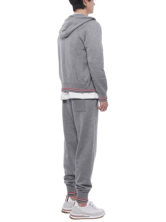 Drawstring Cashmere Track Pants Grey - THOM BROWNE - BALAAN 7