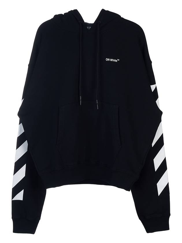 Diagonal Logo Hoodie Black - OFF WHITE - BALAAN 2