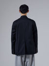 Collarless One Button Blazer Jacket Black - UNNORM IS DEAD - BALAAN 4