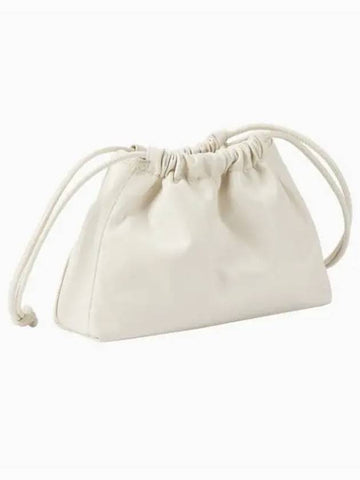 Jeans Drawstring Bucket Bag White - CALVIN KLEIN - BALAAN 1