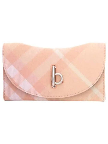 Locking check long wallet women - BURBERRY - BALAAN 1