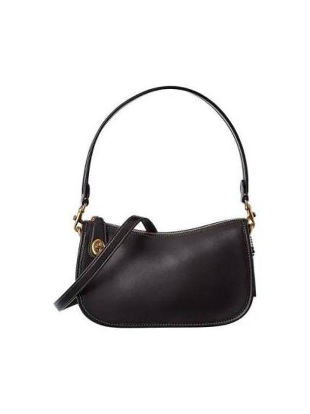 Swinger Leather Shoulder Bag Black - COACH - BALAAN 3