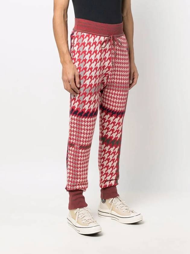 Knit jogger pants men's David houndstooth red 38020004 C0003 - VIVIENNE WESTWOOD - BALAAN 2