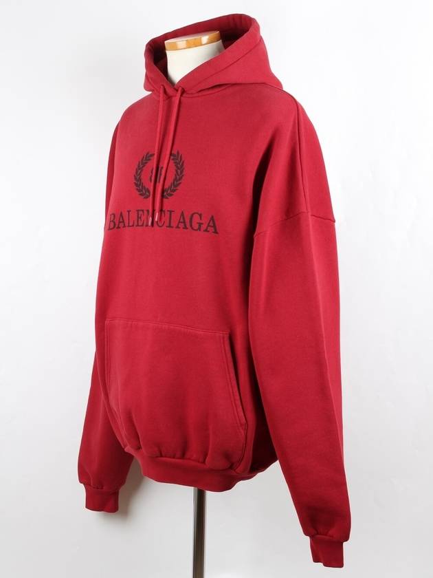 Laurel Logo Hoodie Burgundy XS - BALENCIAGA - BALAAN 2