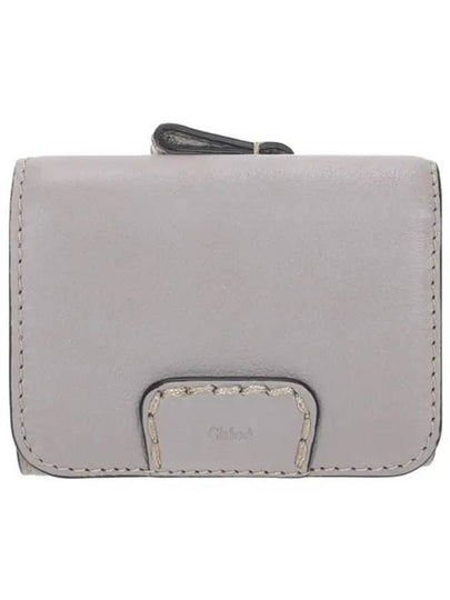 Edith Small Tri-Fold Buffalo Leather Half Wallet Grey - CHLOE - BALAAN 2