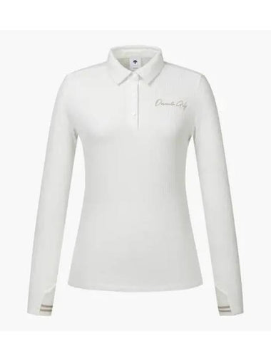 GOLF Women s Ribbed Long Sleeve T Shirt DP32WFTL86 - DESCENTE - BALAAN 1