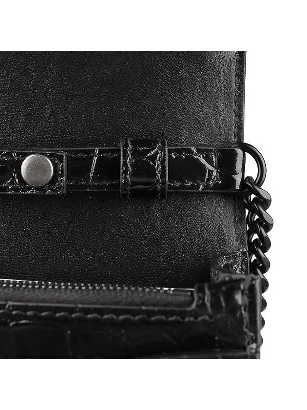 Hourglass Logo Chain Wallet Shoulder Bag Black - BALENCIAGA - 10