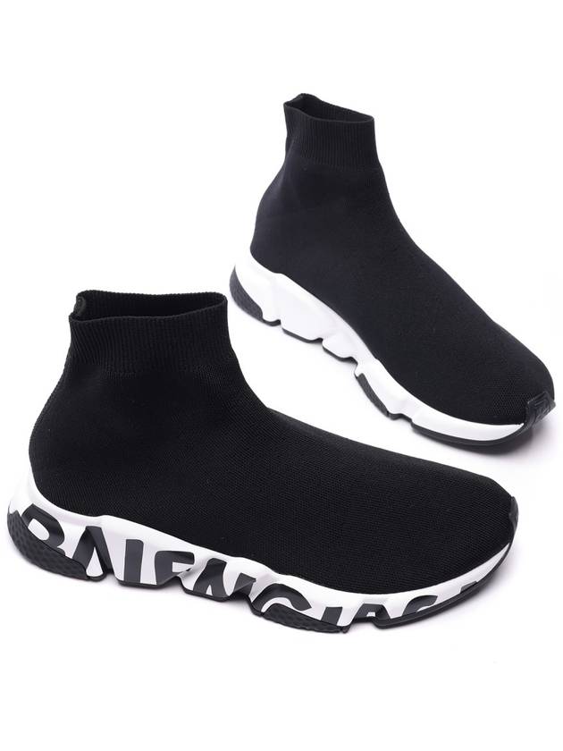 Speed Midsole Graffiti High Top Sneakers White Black - BALENCIAGA - BALAAN 6