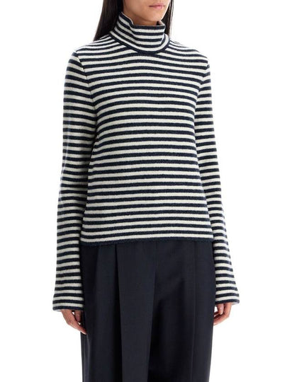 striped boiled wool knit pullover sweater - JIL SANDER - BALAAN 2