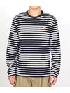 Fox Head Patch Regular Marin Long Sleeve T Shirt Navy Stripes - MAISON KITSUNE - BALAAN 2