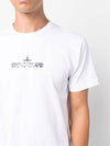 Logo Print Short Sleeve T-Shirt  White - STONE ISLAND - BALAAN 4