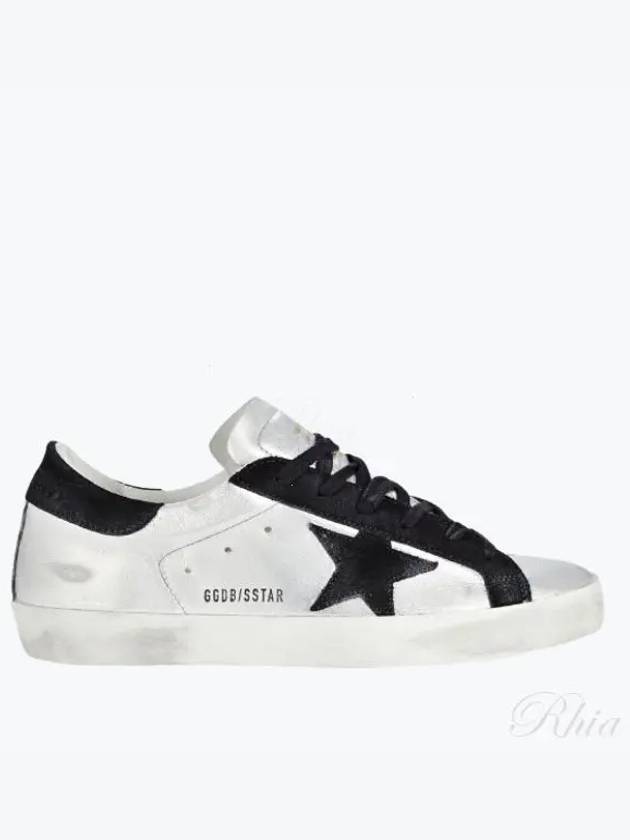 Superstar Black Tab Low Top Sneakers Silver - GOLDEN GOOSE - BALAAN 2