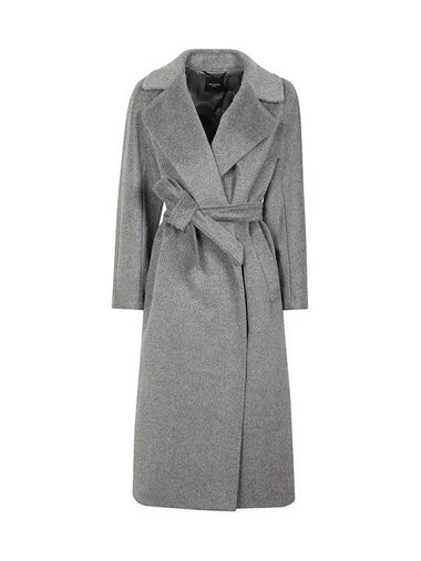 TEMPERA Belted Wool Coat Gray 2425016102 005 - MAX MARA - BALAAN 1