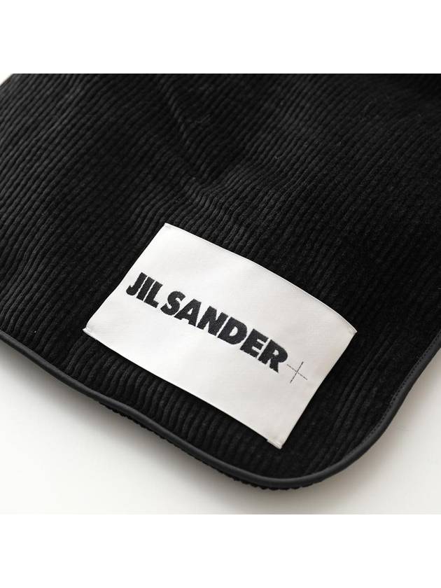 Corduroy muffler black JPPT590194 Can be used as a shawl - JIL SANDER - BALAAN 6