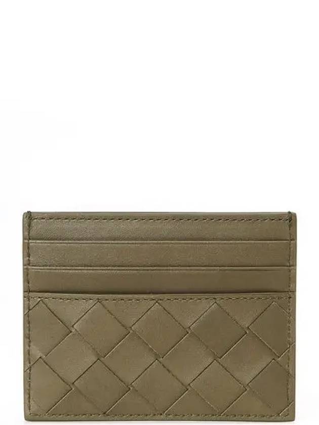 Intrecciato Leather Card Wallet Mud - BOTTEGA VENETA - BALAAN 4