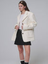 Suri alpaca Overfit Blazer Ivory - OPENING SUNSHINE - BALAAN 1