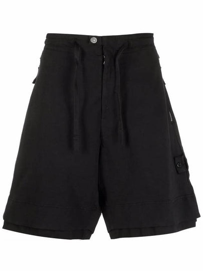 Wappen Patch Shadow Bermuda Shorts Black - STONE ISLAND - BALAAN 2