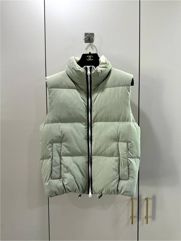 36 Women s Monili Zip up Down Padded Vest Green - BRUNELLO CUCINELLI - BALAAN 5