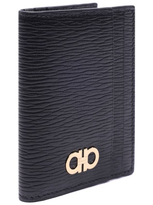 Gancini Card Wallet Black - SALVATORE FERRAGAMO - BALAAN 4