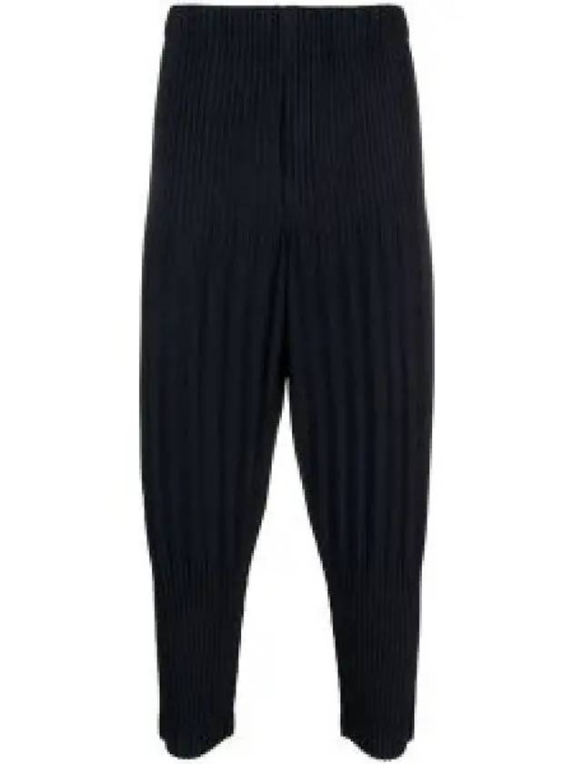 Tapered Pleated Straight Pants Navy - ISSEY MIYAKE - BALAAN 2