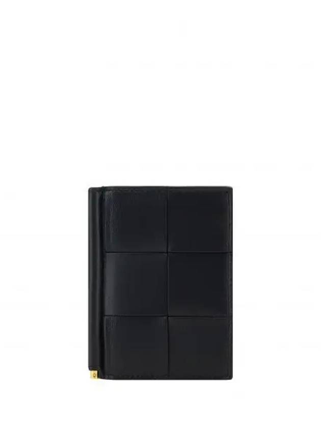 Cassette Leather Money Clip Black - BOTTEGA VENETA - BALAAN 2