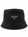 Triangle Logo Re-nylon Bucket Hat Black - PRADA - BALAAN 2