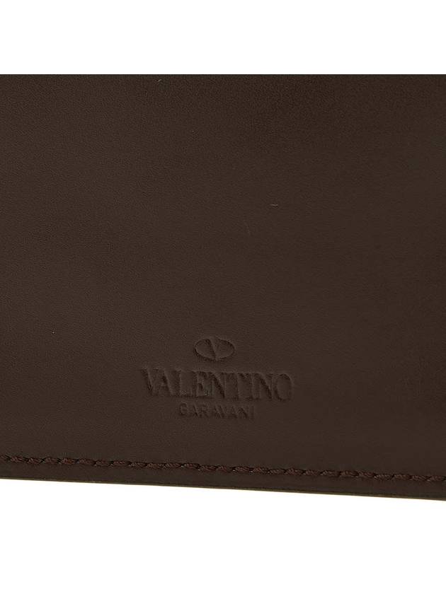 VLTN Logo Card Wallet Brown - VALENTINO - BALAAN 8