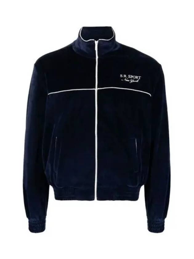 SR SPORT VELOUR TRACK JACKET NAVY JA751 sports velor - SPORTY & RICH - BALAAN 1