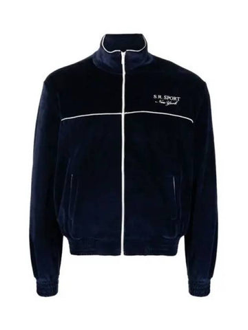 SR SPORT VELOUR TRACK JACKET NAVY JA751 sports velor - SPORTY & RICH - BALAAN 1